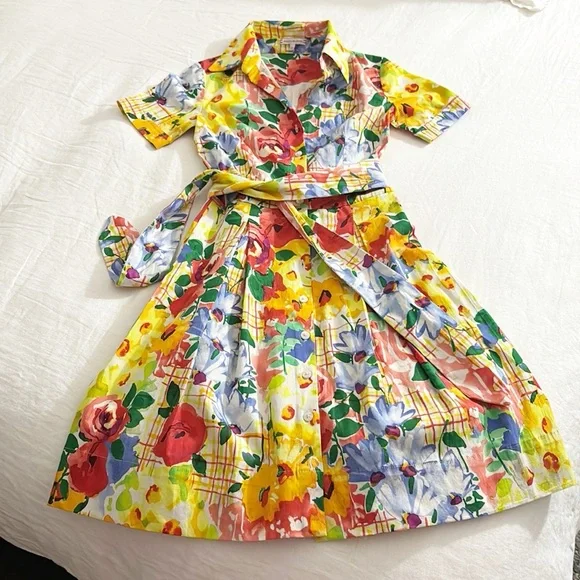 France’s Valentine Bella Picnic Cotton Shirtdress size XS - Picture 3 of 10